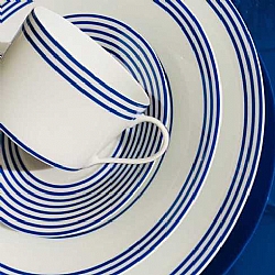 Royal Limoges   Tabletop   Dinnerware - Royal Limoges Lattitudes bleu 5 piece place setting