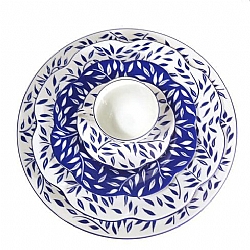 Royal Limoges   Tabletop   Dinnerware - Royal Limoges Olivier blue 5 piece place setting