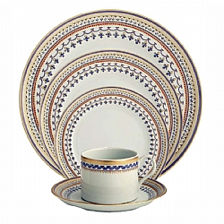 Mottahedeh   TableTop   Dinnerware - Mottahedeh Chinoise Blue 5pc Place Setting