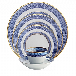 Mottahedeh   Tabletop   Dinnerware - Mottahedeh Indigo Wave 5pc Place Setting