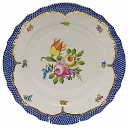 Herend   Tabletop   Dinnerware - Herend Printemps Blue Dinner Plate Motif #1
