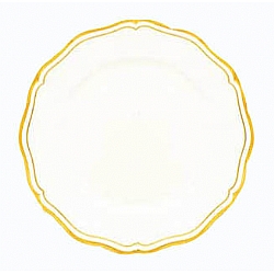 Raynaud   Tabletop   Dinnerware - Raynaud Polka Gold 5pc Place Setting