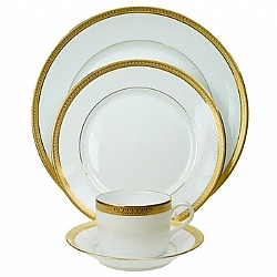 Robert Haviland   TableTop   Dinnerware - Robert Haviland Malmaison Gold 5 Piece Place Setting