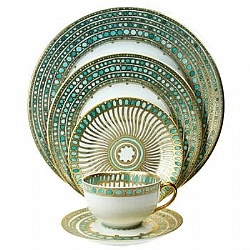 Robert Haviland   Tabletop   Dinnerware - Robert Haviland Syracuse Turquoise 5 Piece Place Setting