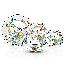 Royal Limoges   Tabletop   Dinnerware - Royal Limoges Paradis Bleu 5 piece place setting