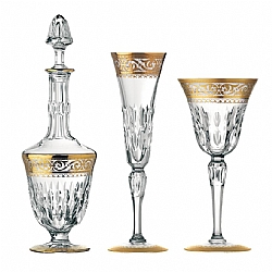Saint Louis   Tabletop   Drinkware - Saint Louis Stella Gold American Water Goblet #1