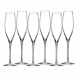 Waterford   Tabletop   Drinkware - Waterford Crystal Elegance  Classic Champagne Toasting Flute Set of Six