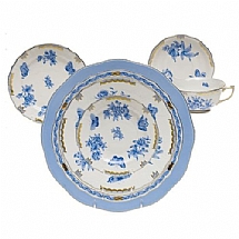 Herend   Tabletop   Dinnerware - Herend Fortuna Blue 5pc Place Setting
