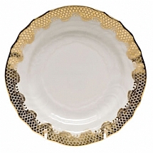 Herend   Tabletop   Dinnerware - Herend Fishscale Gold 5pc Place Setting