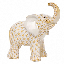 Herend   Animals   Elephant - Herend Young Elephant Butterscotch