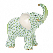 Herend   Animals   Elephant - Herend Young Elephant Key lime