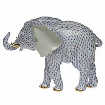 Herend   Animals   Elephant - Herend Large Elephant Blue