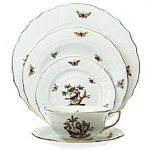 Herend   Tabletop   Dinnerware - Herend Rothschild Bird Five Piece Place Setting