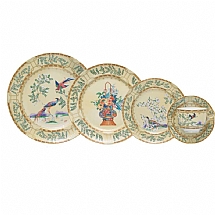 Mottahedeh   Tabletop   Dinnerware - Mottahedeh Ching Garden 5pc Place Setting