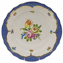 Herend   Tabletop   Dinnerware - Herend Printemps Blue Dinner Plate Motif #1