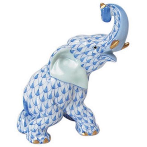 Herend Elephant Blue