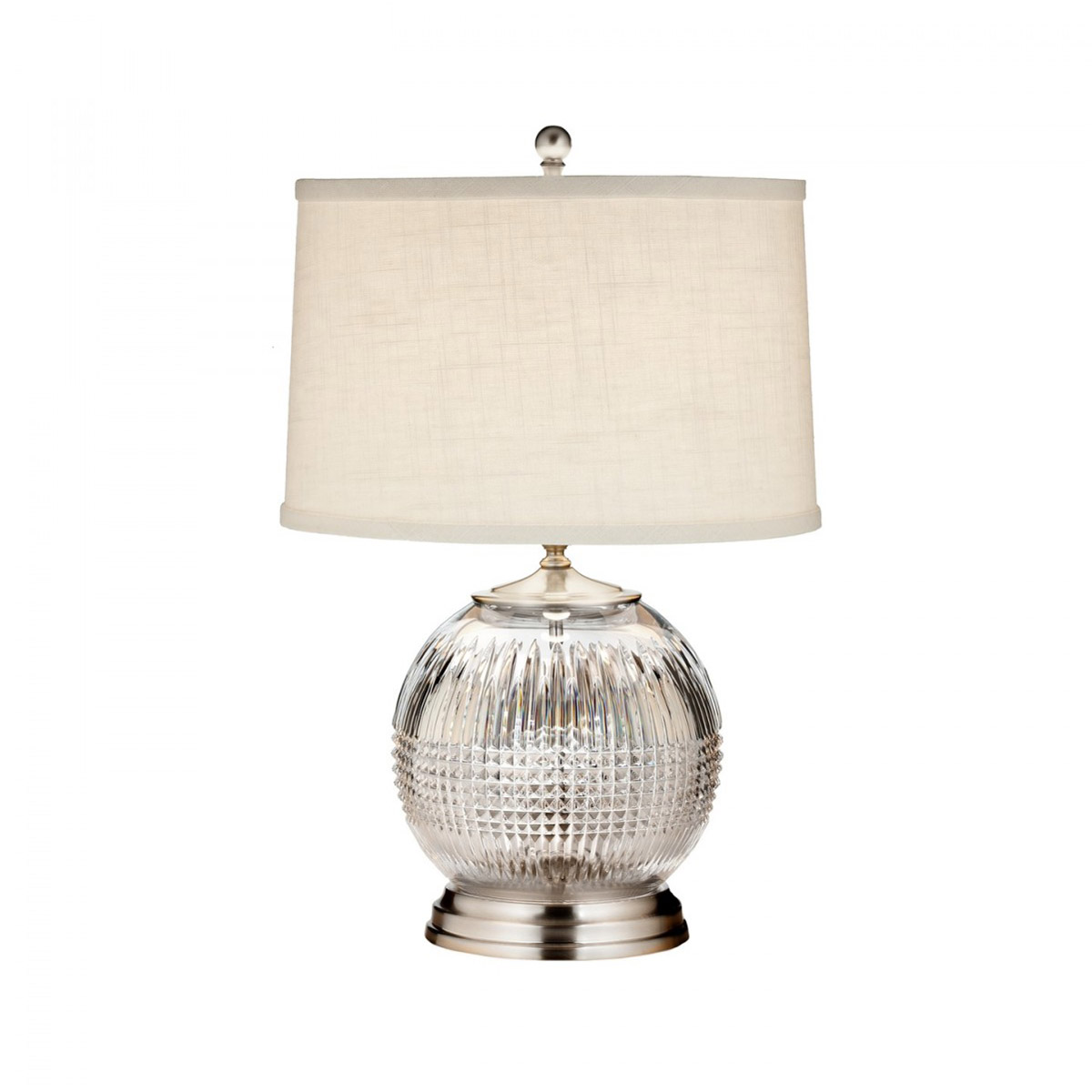 Waterford Lismore Diamond Crystal Swarovski Waterford Lismore Diamond Satin Nickel Table Lamp