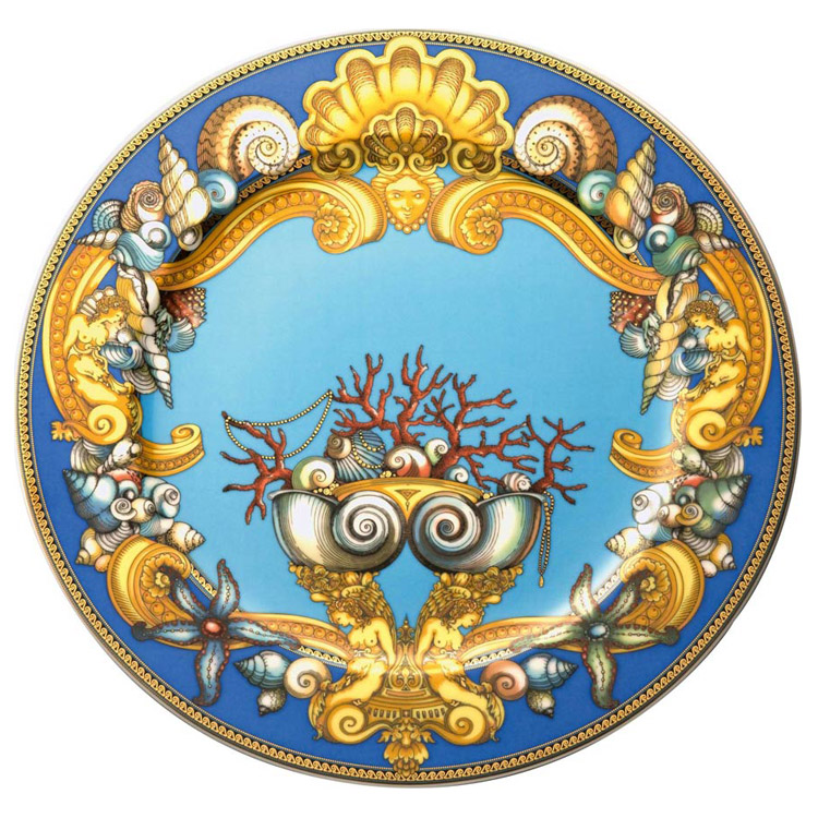 Trésor de la Mer Plate 18 cm Blue | VERSACE